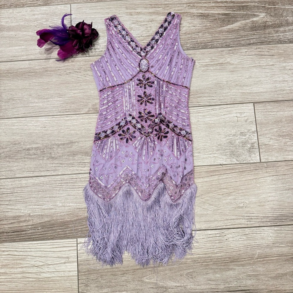 DANCE FLAPPER STYLE TAP COSTUME SIZE 9/10 - Picture 2 of 11
